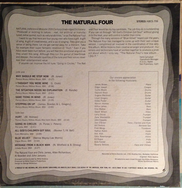 The Natural Four : Good Vibes! (LP, Album)
