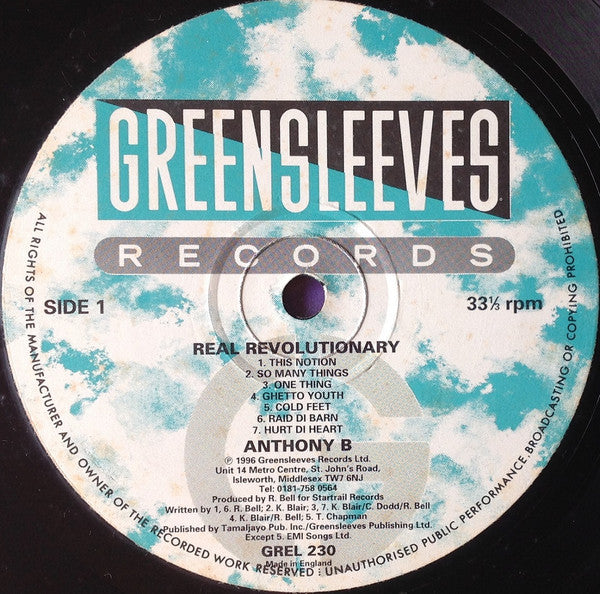 Anthony B : Real Revolutionary (LP, Album)
