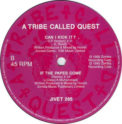 A Tribe Called Quest : Can I Kick It? (12", Single)