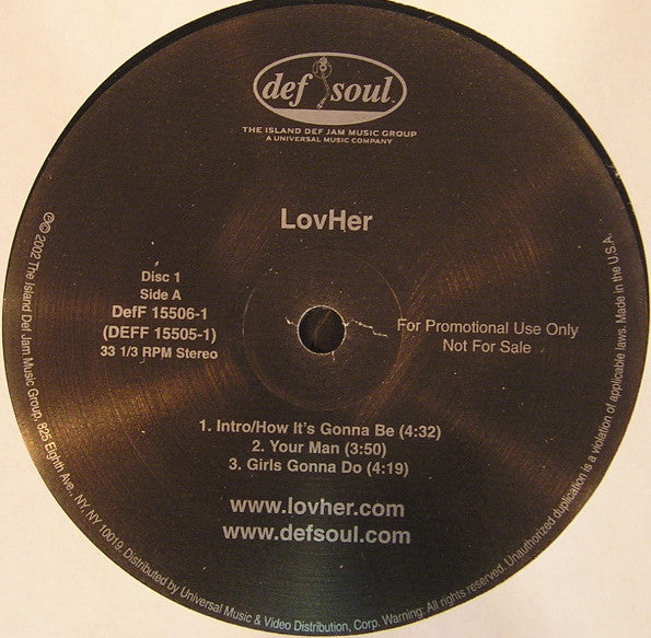 LovHer : LovHer (2xLP, Advance, Album, Promo)