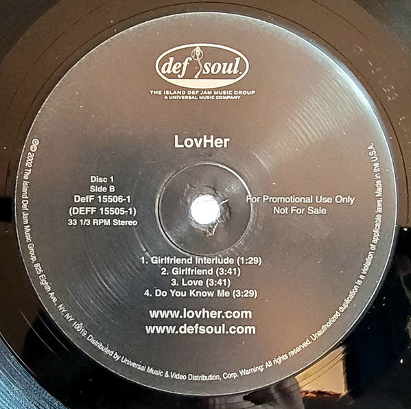 LovHer : LovHer (2xLP, Advance, Album, Promo)
