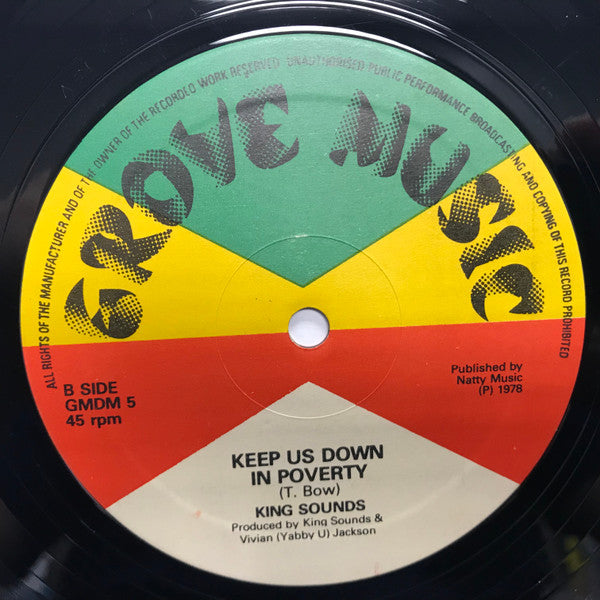 King Sounds & Trinity (4) & Jah Woosh : Spend One Night In A Babylan / Keep Us Down In Poverty (12", Maxi)