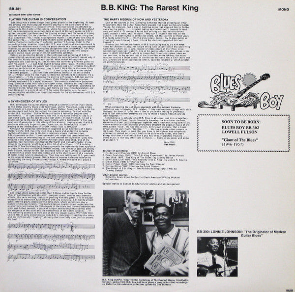 B.B. King : The Rarest King (LP, Album, Comp, Mono)