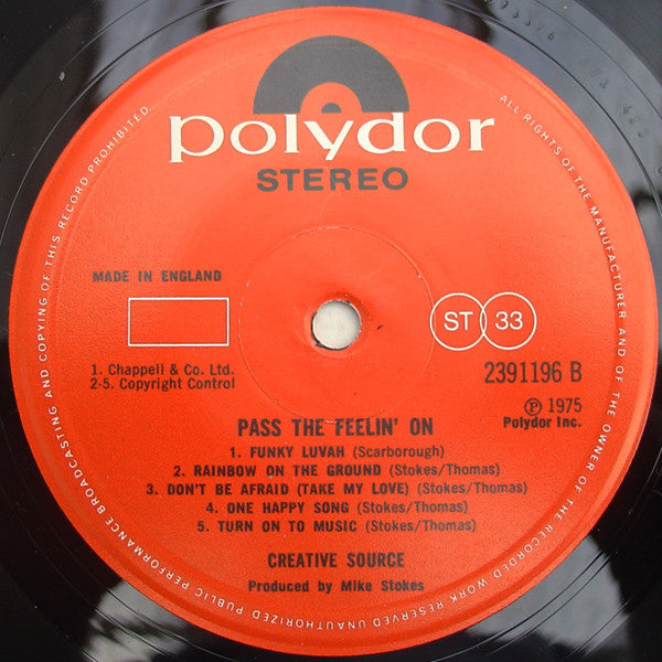 Creative Source : Pass The Feelin' On (LP, Album)