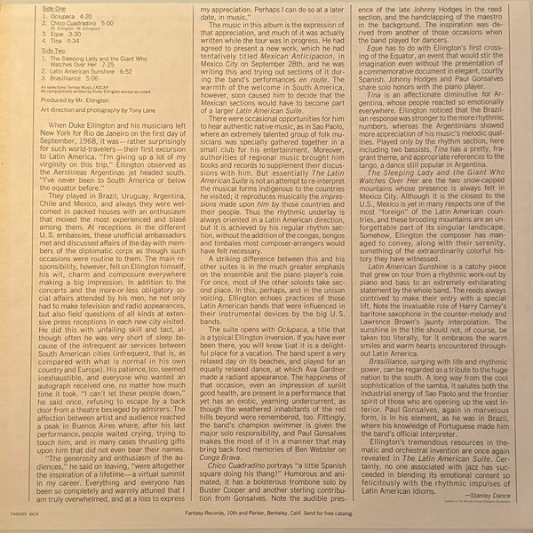 Duke Ellington And His Orchestra : Latin American Suite (LP, Album, Roc)