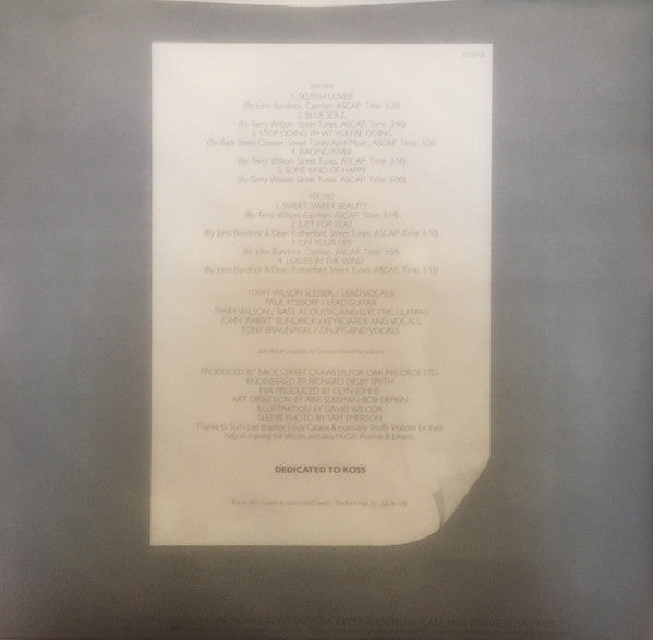 Back Street Crawler : 2nd Street (LP, Album)