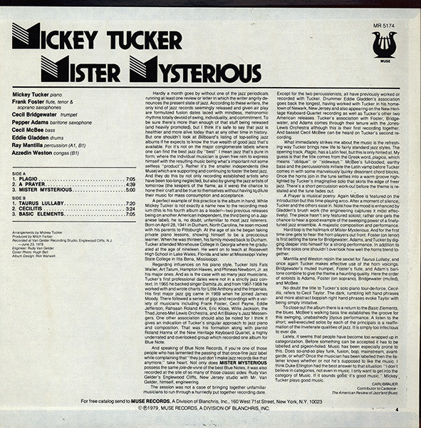 Mickey Tucker : Mister Mysterious (LP, Album)
