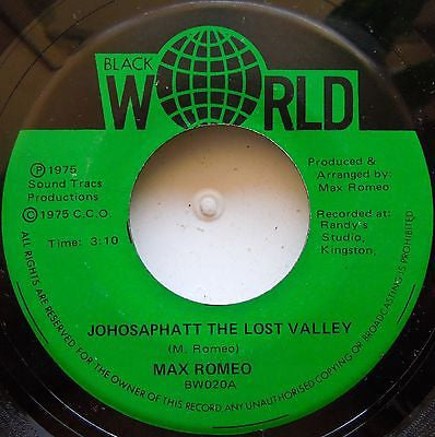 Max Romeo : Johosaphatt The Lost Valley (7")