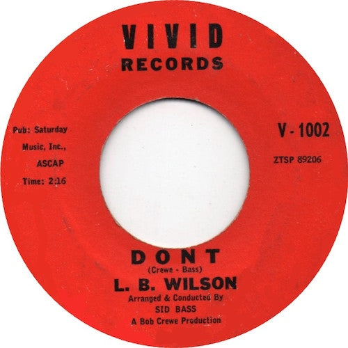 L.B. Wilson : Don't / Poco Loco (7", Styrene)