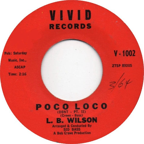 L.B. Wilson : Don't / Poco Loco (7", Styrene)