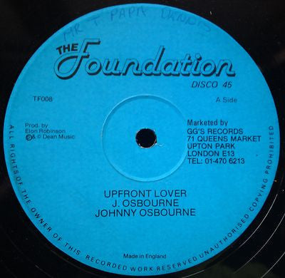 Johnny Osbourne / Tranny Ranking : Upfront Lover / Van Man (12")