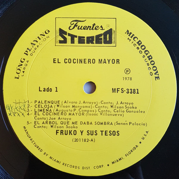 Fruko  Invitado Especial Celio Gonzalez* : El Cocinero Mayor (LP, Album)