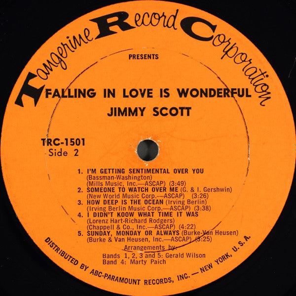 Jimmy Scott : Falling In Love Is Wonderful (LP, Album, Mono)