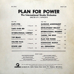 The International Studio Orchestra : Plan For Power (LP)