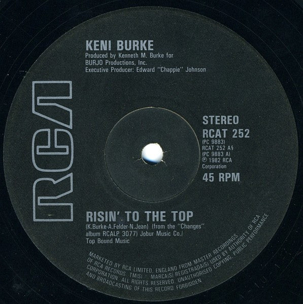 Keni Burke : Risin' To The Top (12")