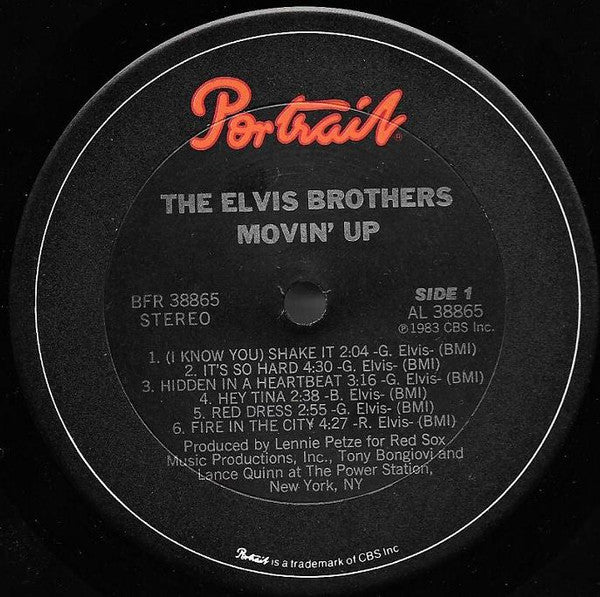 The Elvis Brothers : Movin' Up (LP, Album, Car)
