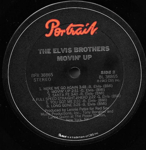 The Elvis Brothers : Movin' Up (LP, Album, Car)