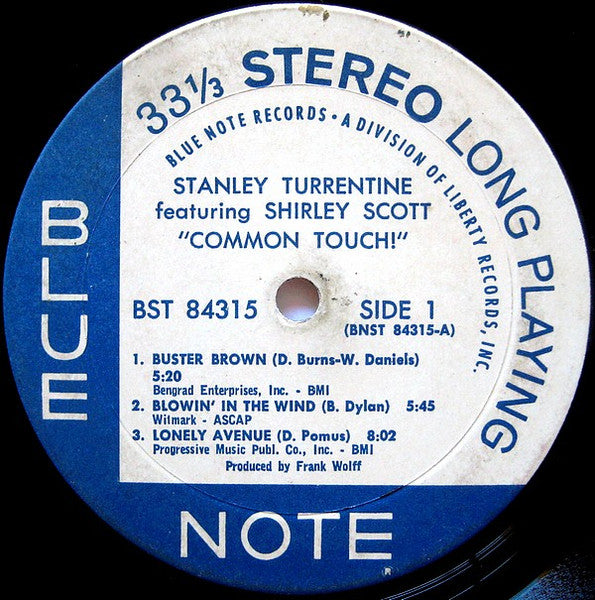 Stanley Turrentine Featuring Shirley Scott : Common Touch (LP, Album)