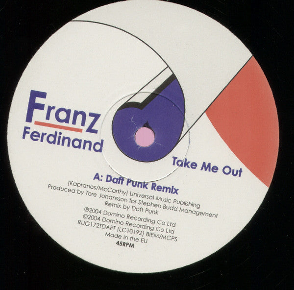 Franz Ferdinand : Take Me Out (Daft Punk Remix) (12")