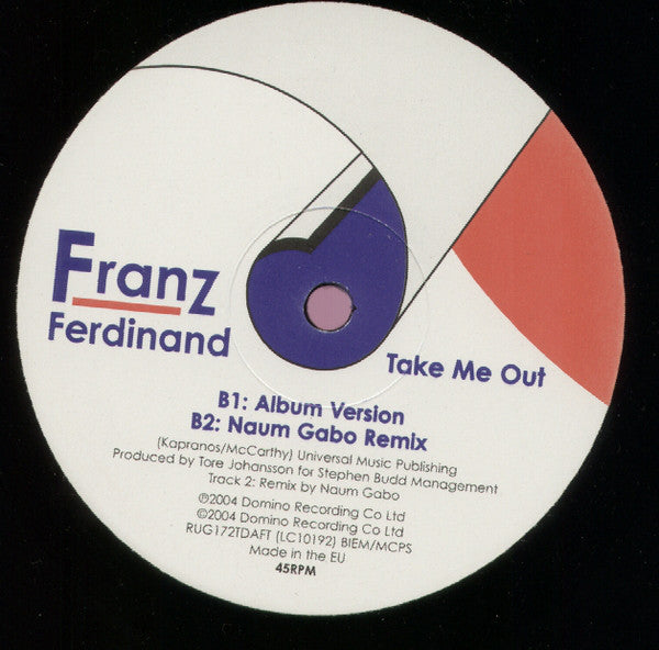 Franz Ferdinand : Take Me Out (Daft Punk Remix) (12")