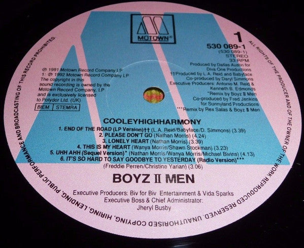 Boyz II Men : Cooleyhighharmony (LP, Album, RE)