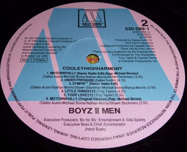 Boyz II Men : Cooleyhighharmony (LP, Album, RE)