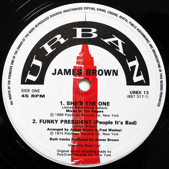 James Brown : She's The One  (12")