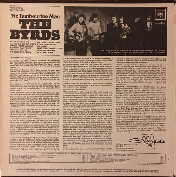 The Byrds : Mr. Tambourine Man (LP, Album, Mono, RP, Pit)