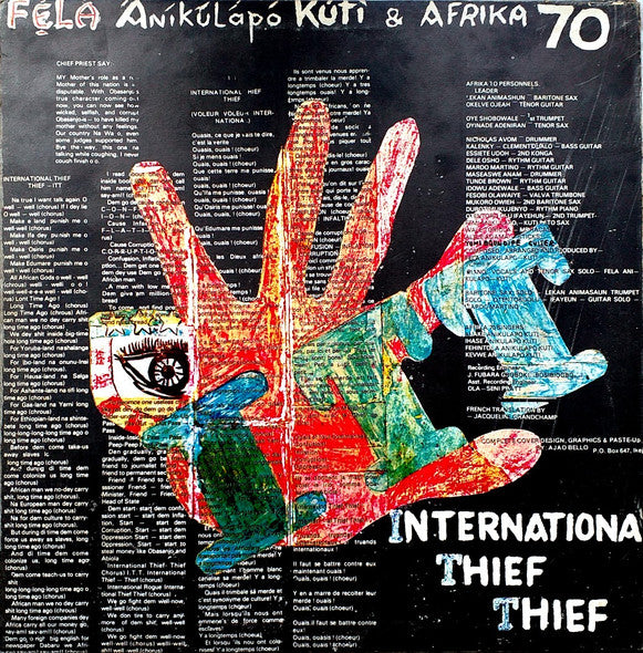 Fela Anikulapo Kuti* & Afrika 70* : International Thief Thief (I.T.T.) (LP, Album)