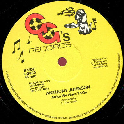 Anthony Johnson / Jah Thomas : Africa We Want To Go / Sterograph Style (12")