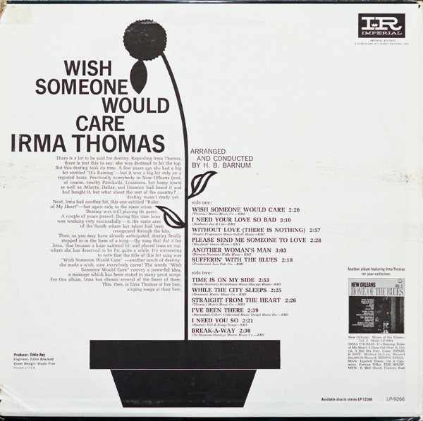 Irma Thomas : Wish Someone Would Care (LP, Album, Mono, Ind)