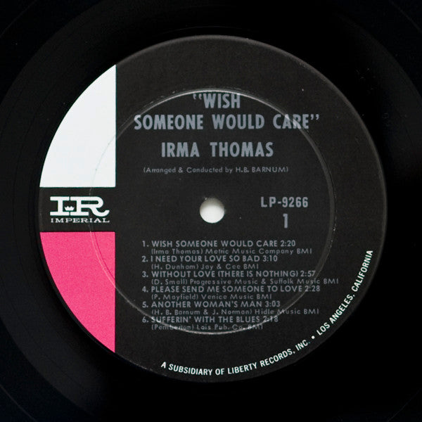 Irma Thomas : Wish Someone Would Care (LP, Album, Mono, Ind)