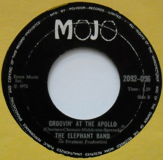 The Elephant Band : Stone Penguin / Groovin' At The Apollo (7", Single)