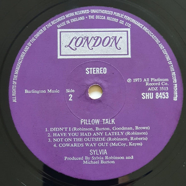 Sylvia* : Pillow Talk (LP, Album)