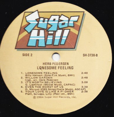 Herb Pedersen : Lonesome Feeling (LP, Album)
