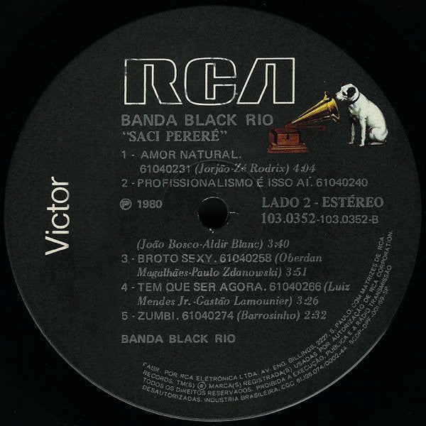 Banda Black Rio : Saci Pererê (LP, Album)