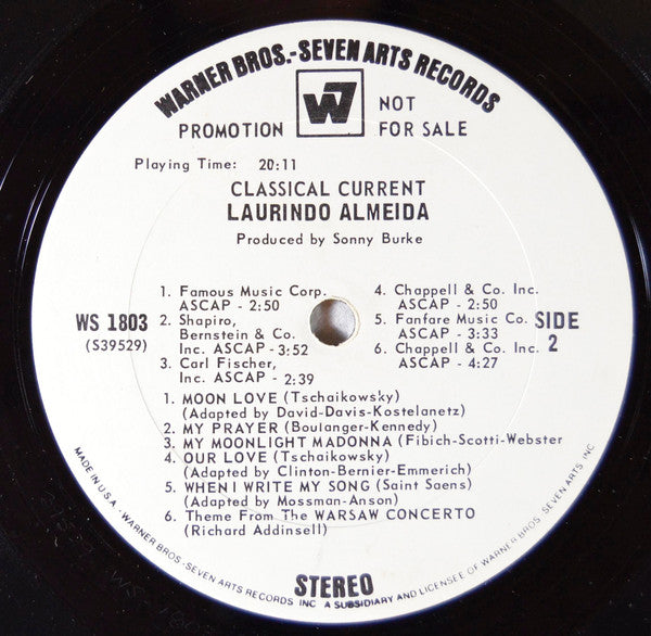 Laurindo Almeida : Classical Current (LP, Album, Promo)