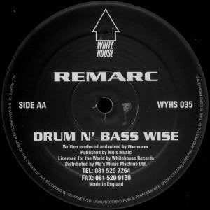 Remarc : Sound Murderer / Drum N' Bass Wise (12")