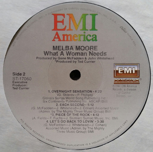Melba Moore : What A Woman Needs (LP, Album, Jac)