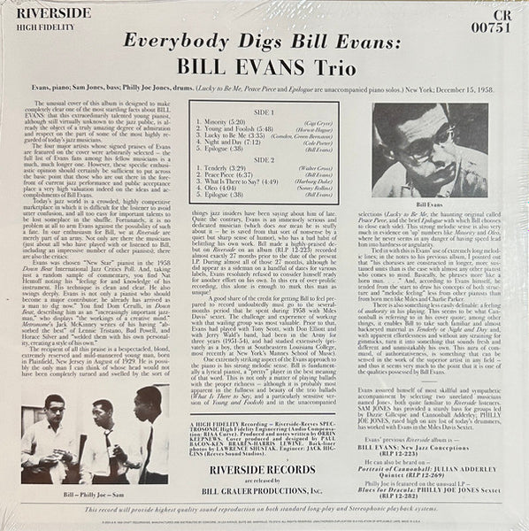 Bill Evans Trio* : Everybody Digs Bill Evans (LP, Album, RSD, Mono, Ltd, RE, 180)