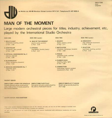 The International Studio Orchestra : Man Of The Moment (LP)