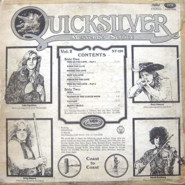 Quicksilver Messenger Service : Happy Trails (LP, Album, Scr)