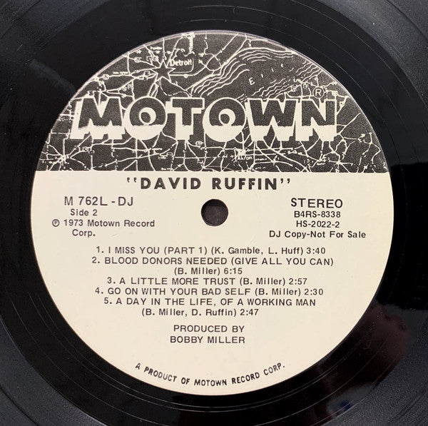David Ruffin : David Ruffin (LP, Album, Promo)