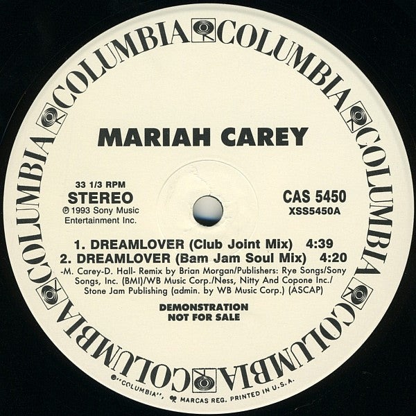 Mariah Carey : Dreamlover (12", Single, Promo)