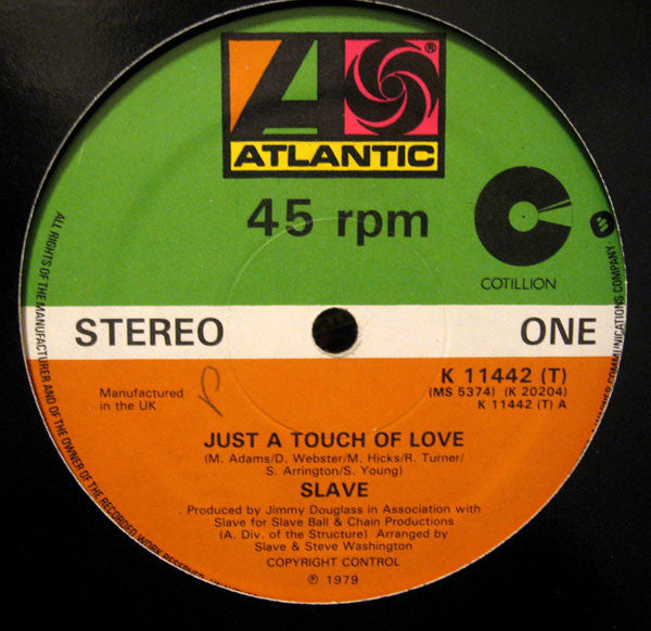 Slave : Just A Touch Of Love (12")