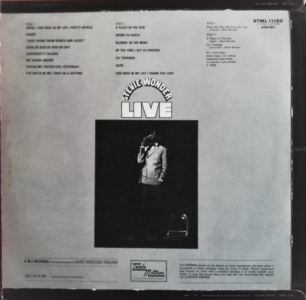 Stevie Wonder : Stevie Wonder Live (LP, Album)