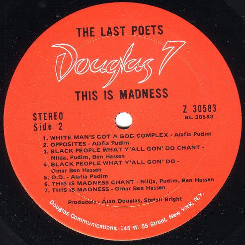 The Last Poets : This Is Madness (LP, Album, Pit)