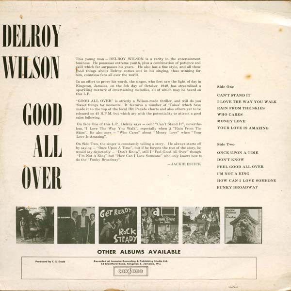 Delroy Wilson : Good All Over (LP, Album, RP)