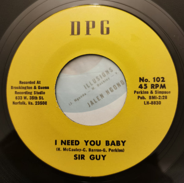 Sir Guy, Raw Soul : I Need You Baby / Georgia Walk (7")
