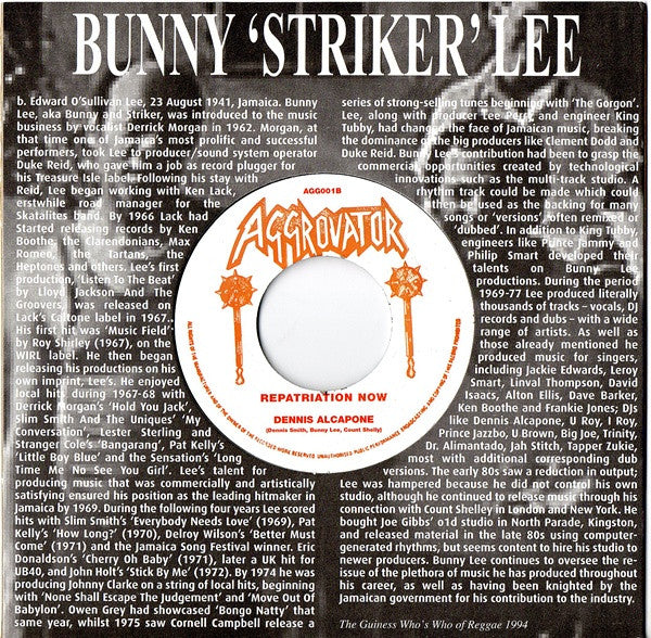 Errol Dunkley / Dennis Alcapone : Repatriation / Repatriation Now (7", Blu)